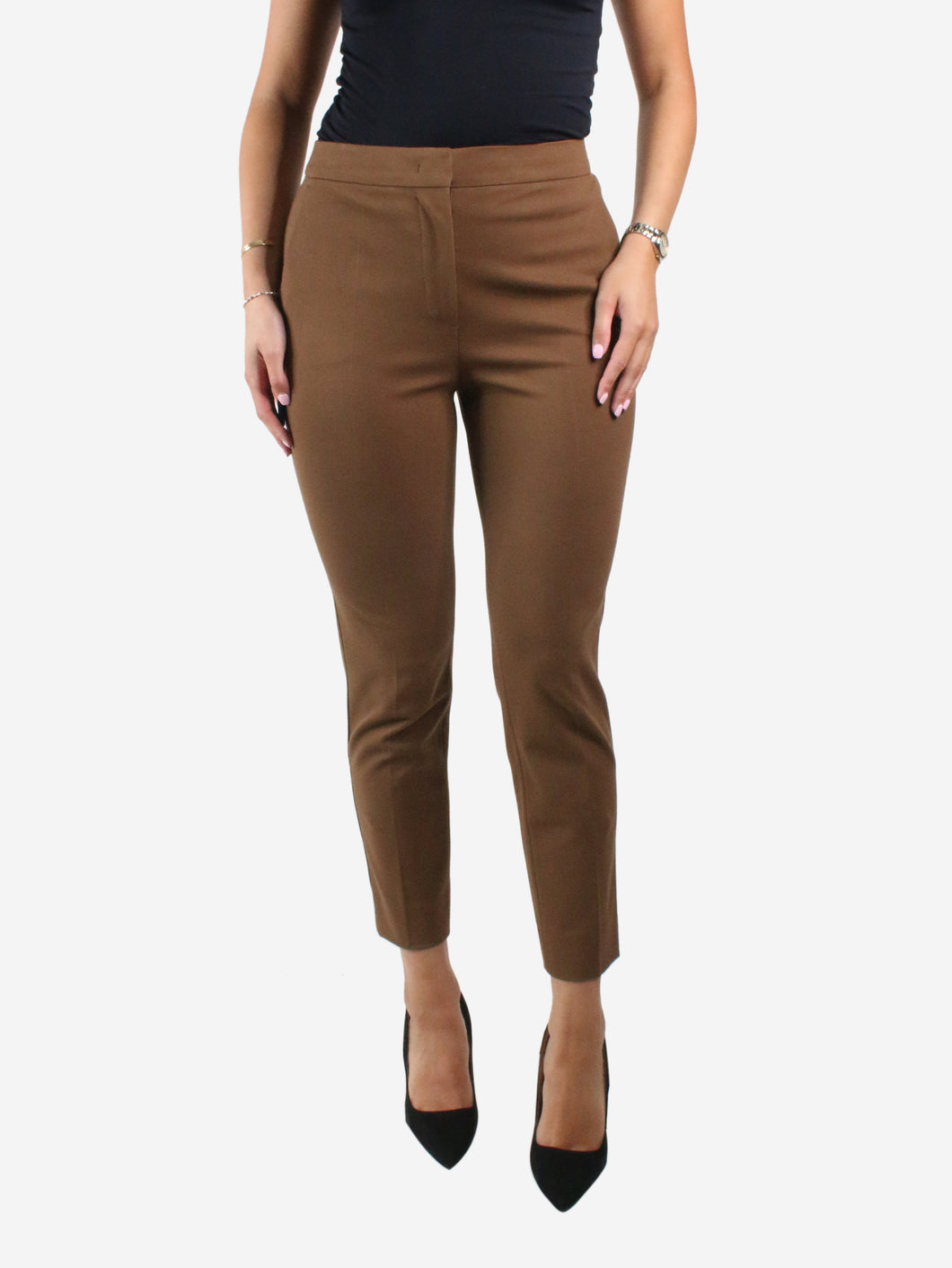 Brown tailored trousers - size UK 10 Trousers Max Mara 