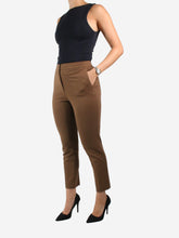 Load image into Gallery viewer, Brown tailored trousers - size UK 10 Trousers Max Mara 
