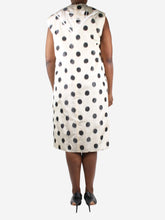 Load image into Gallery viewer, Cream taffeta polka dot dress - size UK 16 Dresses Prada 
