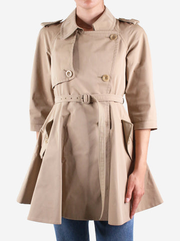 Neutral double-breasted trench coat - size UK 8 Coats & Jackets Miu Miu 