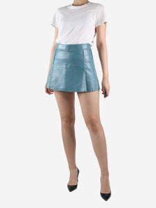 Chloe Blue leather mini skirt - size FR 36