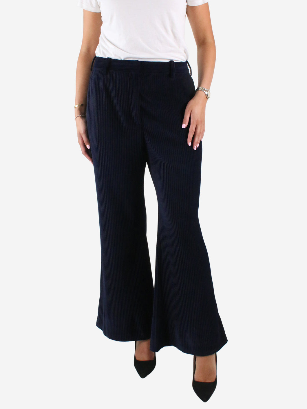 Navy flared cord trousers - size EU 42 Trousers Acne Studios 