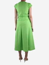 Load image into Gallery viewer, Green frayed hem midi dress - size UK 8 Dresses ME+EM 
