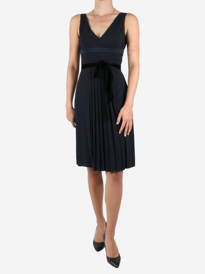 Blue sleeveless pleated dress - size IT 42 Dresses Prada 