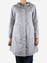 Load image into Gallery viewer, Blue hooded shell coat - size UK 10 Coats &amp; Jackets Moncler 
