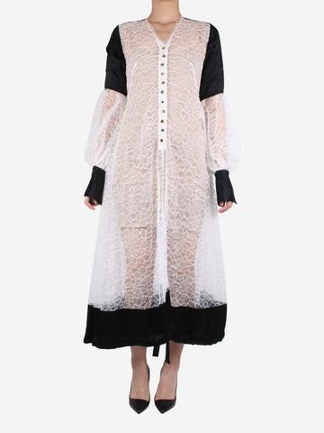 White lace button-up maxi dress - size FR 34 Dresses Loewe 