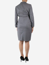 Load image into Gallery viewer, Grey double-breasted blazer dress - size UK 10 Dresses Max Mara 
