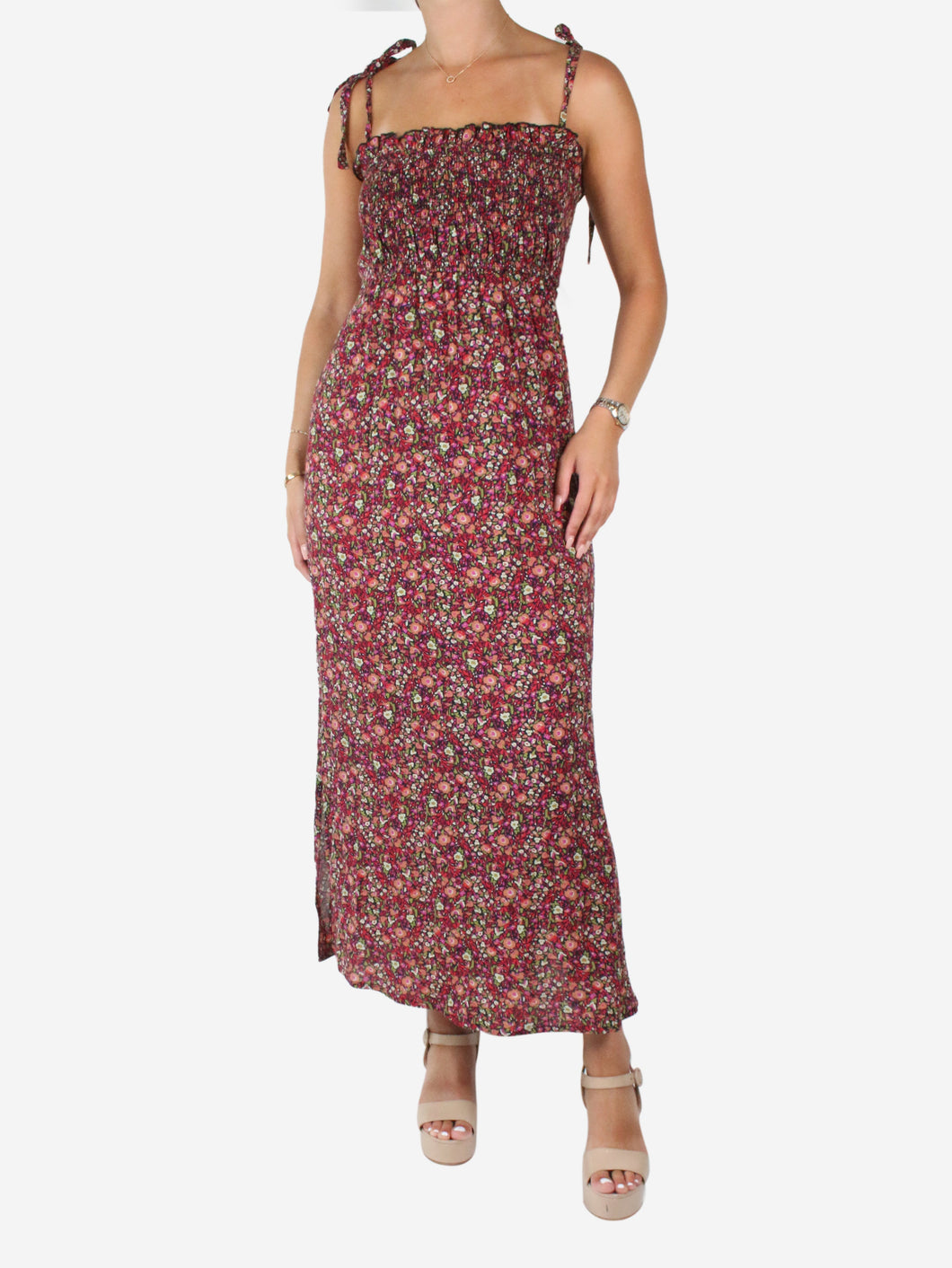 Multicolour sleeveless open-back maxi floral dress - size Brand size 0 Dresses Ba&sh 