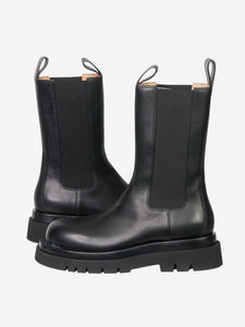Bottega Veneta Black chunky leather Chelsea boots - size EU 40