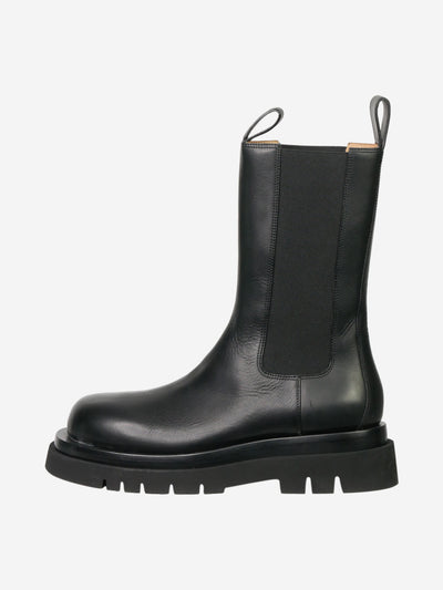 Black chunky leather Chelsea boots - size EU 40 Boots Bottega Veneta 