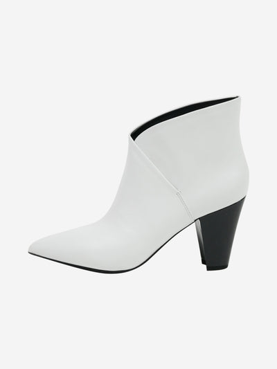 White ankle boots with pointed toe - size EU 39.5 Shoes Self Portrait 