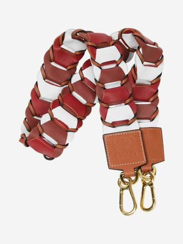 Brown braided gold hardware bag strap Accessories Loewe 