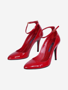 Ralph Lauren Red heels with ankle strap - size EU 38