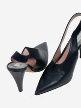 Load image into Gallery viewer, Blue pointed toe slingback heels - size EU 37 Shoes Max Mara 
