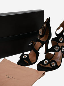 Alaia Black suede sandal heels - size EU 40