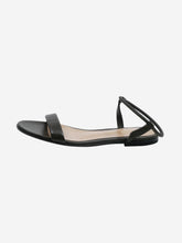 Load image into Gallery viewer, Khaki flat sandals with open toe and ankle strap - size EU 36 Flat Sandals Gianvito Rossi 
