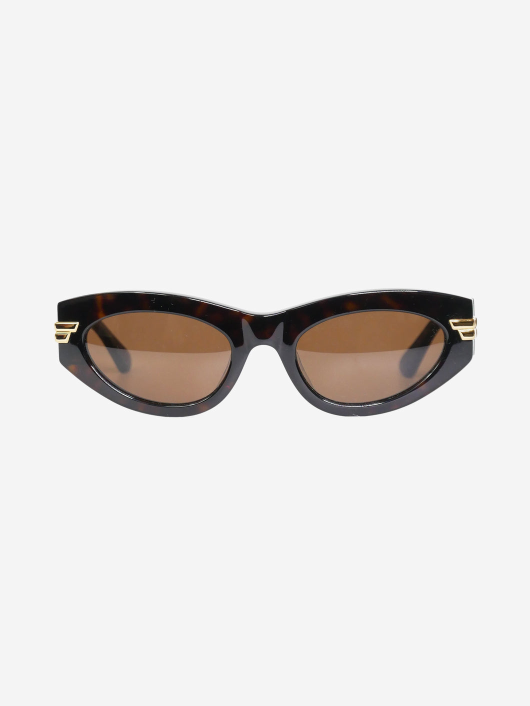 Brown tortoiseshell classic oval sunglasses Sunglasses Bottega Veneta 