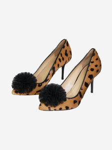 Charlotte Olympia Brown leopard print heels - size EU 36