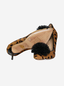 Charlotte Olympia Brown leopard print heels - size EU 36