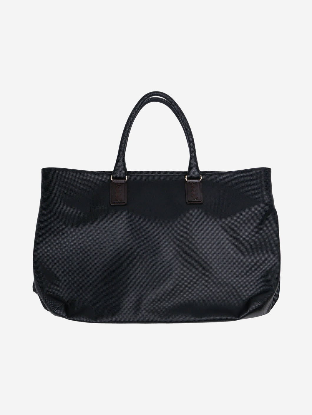 Black Marco Polo PVC and leather tote bag Tote Bags Bottega Veneta 