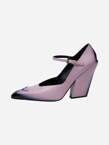 Pink and black Mary Jane pumps - size EU 39 Heels Prada 