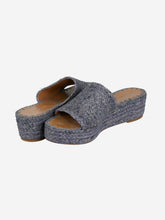 Load image into Gallery viewer, Grey platform espadrille sandals - size EU 40 Flat Sandals Carrie Forbes 
