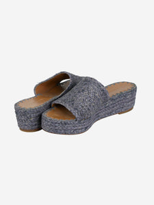 Carrie Forbes Grey platform espadrille sandals - size EU 40