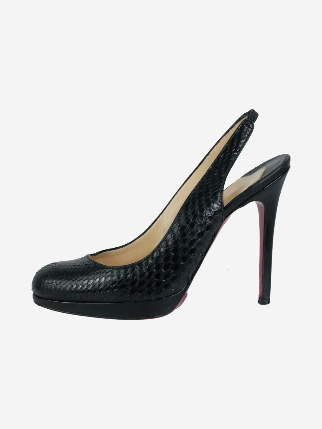Black snake effect platform with stiletto heel - size EU 36 Heels Christian Louboutin 