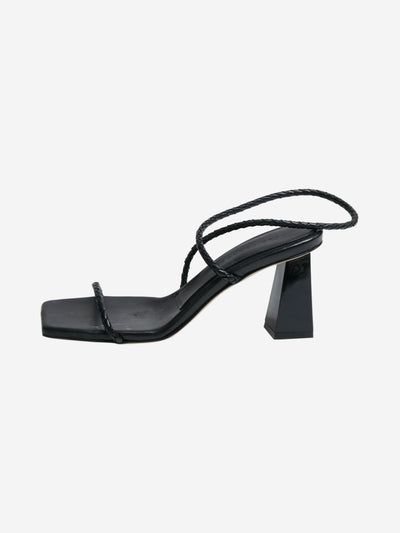 Black leather square-toe sandal heels - size EU 37 Heels Dear Frances 