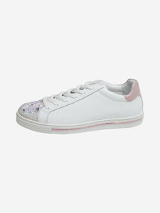 Rene Caovilla White sparkly trainers - size EU 39