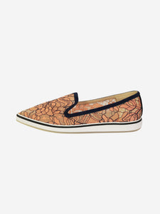 Nicholas Kirkwood Orange floral lace loafer - size EU 38.5