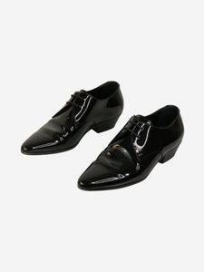 Saint Laurent Black leather pointed-toe shoes - size EU 37.5