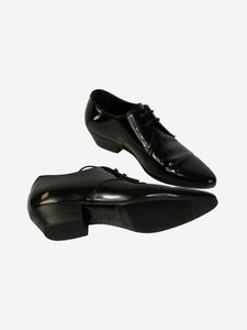 Saint Laurent Black leather pointed-toe shoes - size EU 37.5