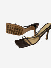 Load image into Gallery viewer, Brown square toe strappy heels with open toe - size EU 40 Heels Bottega Veneta 
