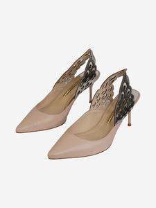 Sophia Webster Pink leather winged slingback heels - size EU 37