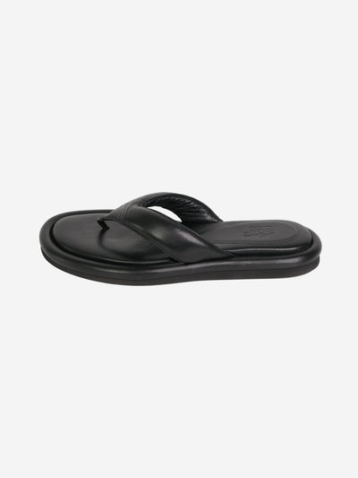 Black flat open toe slip on sandals - size EU 38 Flat Sandals Gia Borghini 