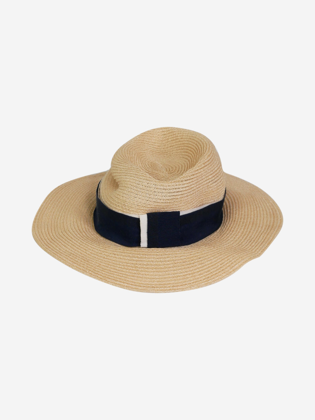 Neutral straw sunhat with ribbon detail Hats Maison Michel 