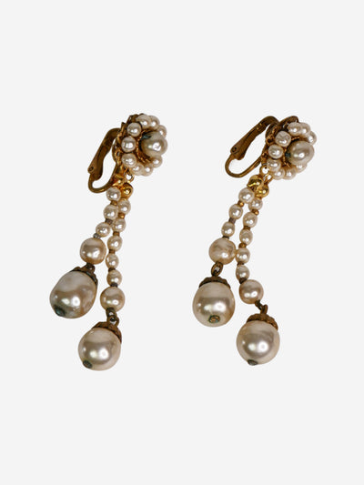 Haskell Multi pearl drop clip-on earrings Jewellery Haskell 