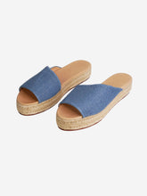 Load image into Gallery viewer, Blue denim open-toe espadrilles - size EU 40 Flat Sandals Loro Piana 
