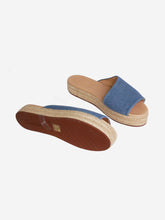 Load image into Gallery viewer, Blue denim open-toe espadrilles - size EU 40 Flat Sandals Loro Piana 
