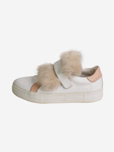 Load image into Gallery viewer, White slip-on fur detail trainers - size EU 37 Trainers Moncler 
