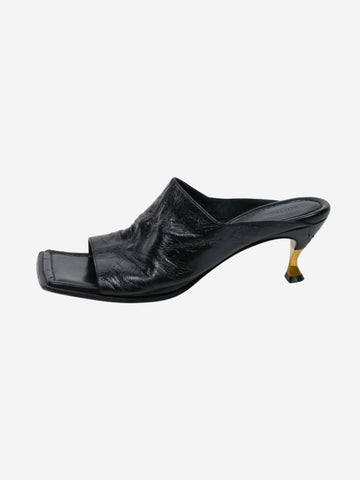 Black square toe gold detail heels - size EU 38 Heels Bottega Veneta 