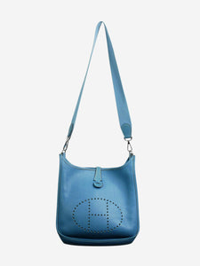 Hermes Blue Evelyne 2 PM Togo shoulder bag