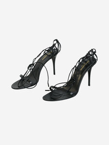 Saint Laurent Black leather sandal heels - size EU 41