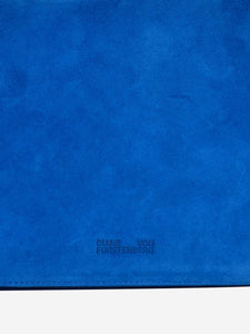 Diane Von Furstenberg Blue suede clutch bag