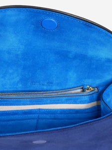 Diane Von Furstenberg Blue suede clutch bag