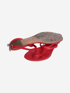 Alexander McQueen Red Flat strappy sandals - size EU 40