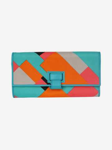 Multi folding flap wallet with blue trim Wallets, Purses & Small Leather Goods Smythson 