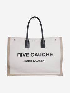 Saint Laurent Beige 2021 Rive Gauche canvas tote bag