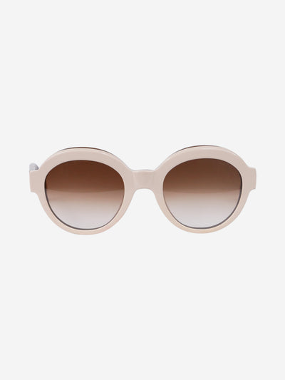 Neutral round acetate sunglasses Sunglasses Emmanuelle Khanh 